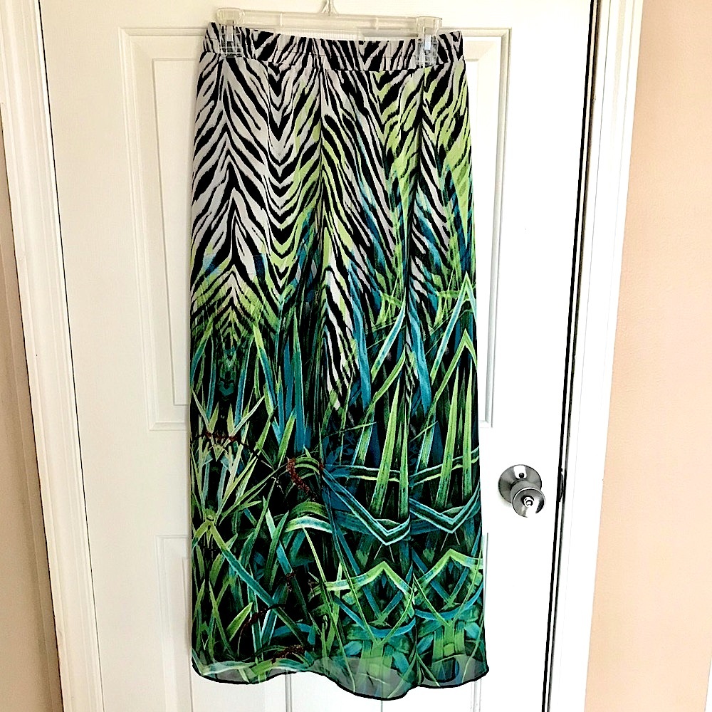 Flowy Animal Print Maxi Skirt